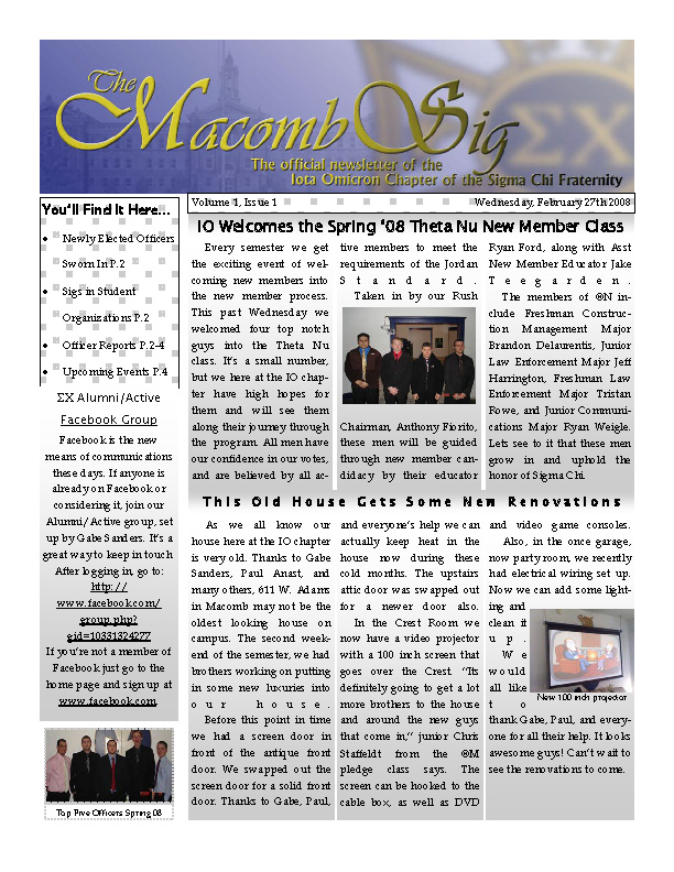 2008 02 Newsletter