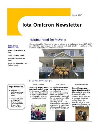 2017 Summer Newsletter